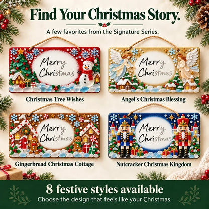 ⏳ Last Day 46% OFF – 🎄 Beginner-Friendly DIY Sea Glass Christmas Hanging Sign Kit | 8 Festive Designs with Handwritten Personalization ✍️
