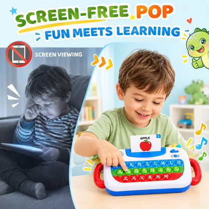 Interactive Pop It learning keyboard for kids