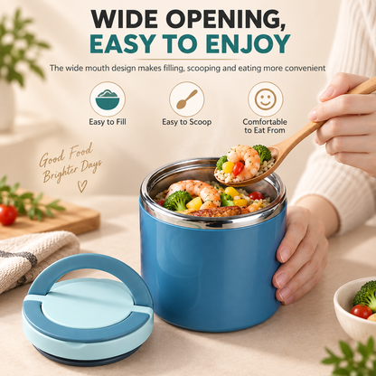 🍱 Insulated Stainless Steel Lunch Container – Leak-Resistant Food Jar with Carry Handle ✨