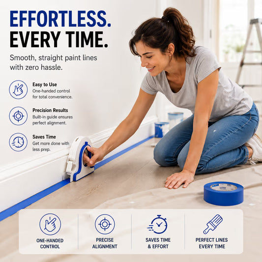 🌟📏Painter’s Masking Tape Applicator – Faster Paint Prep for Neat, Consistent Tape Placement