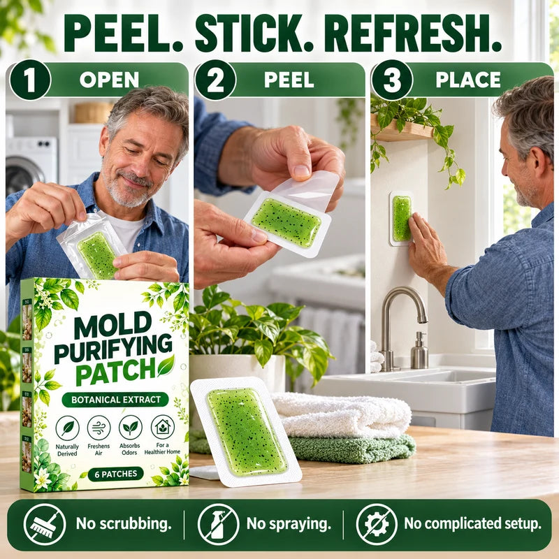 🧪 Buy More, Save More! 6-Pack Botanical Mold Purifying Patches – Long-Lasting Protection for Damp Spaces ✨