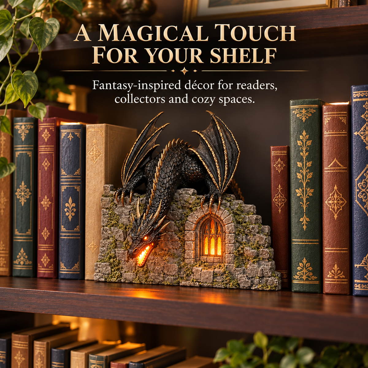 🌪️🐉HOT SALE🔥-Drachen-Luftbefeuchter mit Flammeneffekt – Fantasy-Zauber für Ihre Leseecke✨