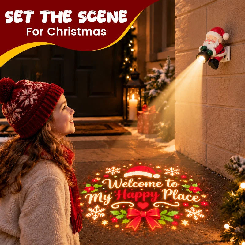 🎅 Santa Christmas Welcome Projector – Festive Greeting Light with Remote Control & Adjustable Angle!!! ✨
