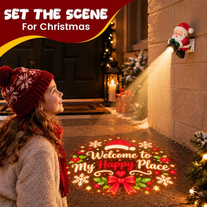 🎅 Santa Christmas Welcome Projector – Festive Greeting Light with Remote Control & Adjustable Angle!!! ✨