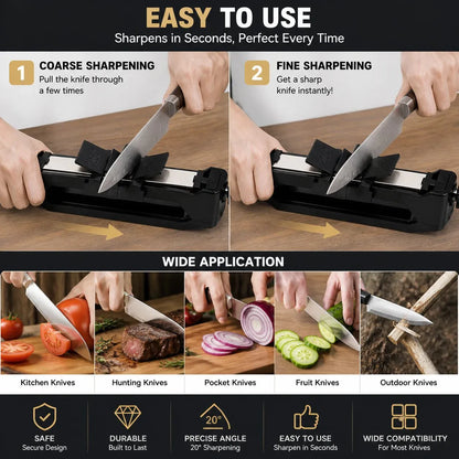 🔪✨Portable Precision Knife Sharpener – Compact & Easy-to-Use Kitchen Knife Sharpening Tool
