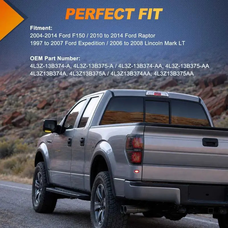 💡💡Nilight Switchback LED Truck Mirror Lights – Amber Turn Signals & White Parking Lamps, Smoked Lens, Plug-and-Play for Select 2008–2016 Ford F-250, F-350, F-450 & F-550 Super Duty