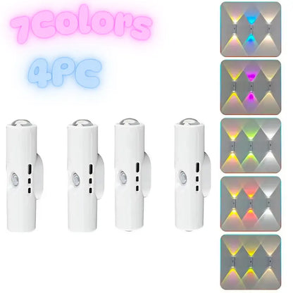 🌈 Motion Sensor Night Light – Rechargeable RGB Dimmable Wall Lamp