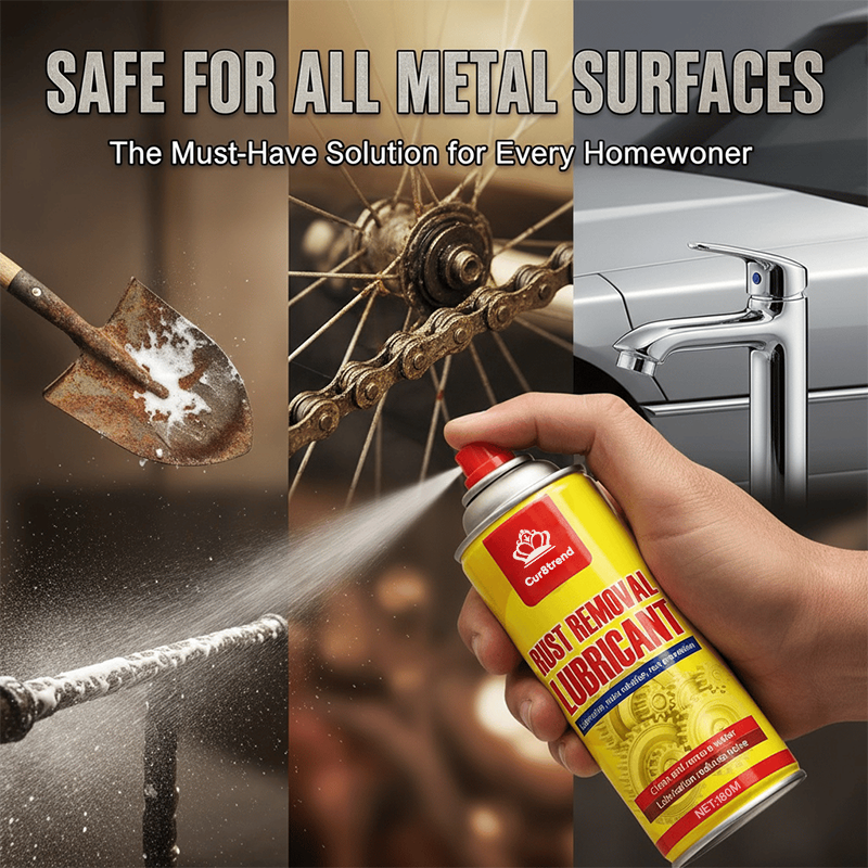 One Spray for All! Rust Remover Lubricant for Cars, Hinges & Metal Hardware