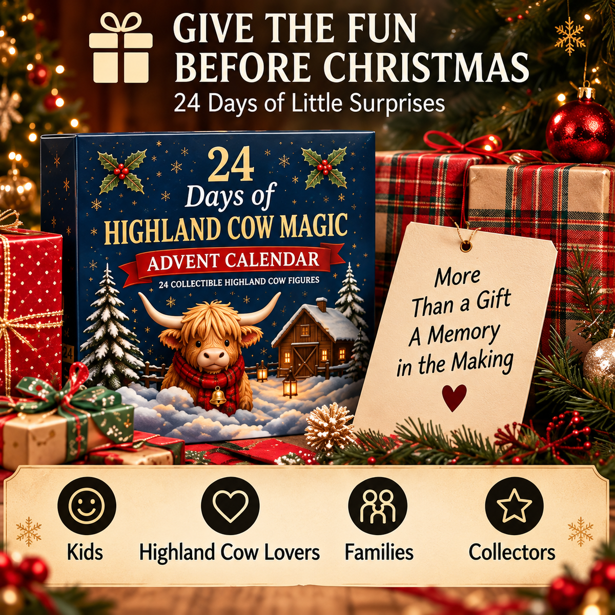 🐮24-Day Highland Cow Advent Calendar