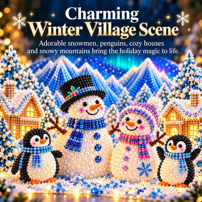 ❄️ DIY Winter Wonderland with Rhinestones and Pearl Details