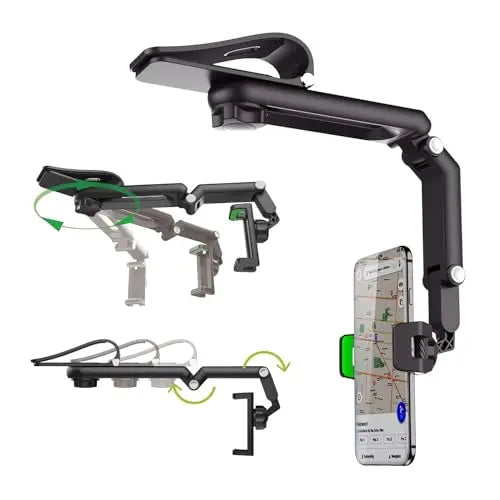 🚗📱 Car Phone Mount – Long Adjustable Arm, 360° Rotation & Secure Anti-Scratch Clamp 🎥
