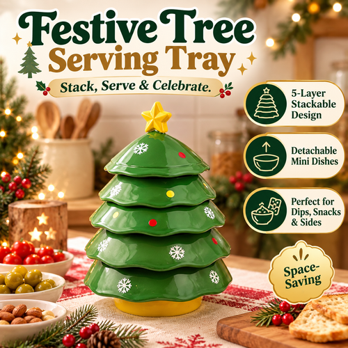 5-Layer Christmas Tree Serving Tray - 1