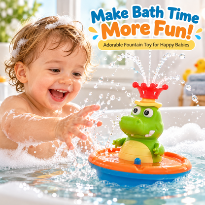 Light Up Crocodile Bath Toy for Toddlers – 5 Spray Modes