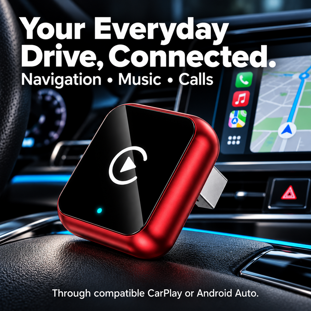 🚗📱 2027 Wireless CarPlay & Android Auto Adapter – Plug & Play USB Dongle ✨
