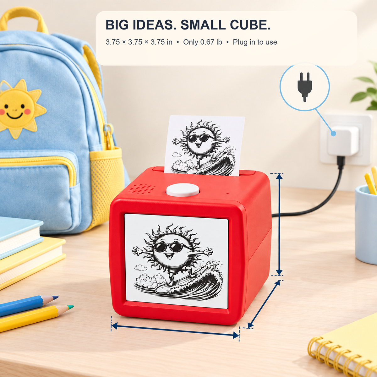 🎨🤖 AI-Powered Voice-Activated Mini Thermal Sticker Maker – Mess-Free DIY Scrapbooking Kit for Kids 5+ ✨