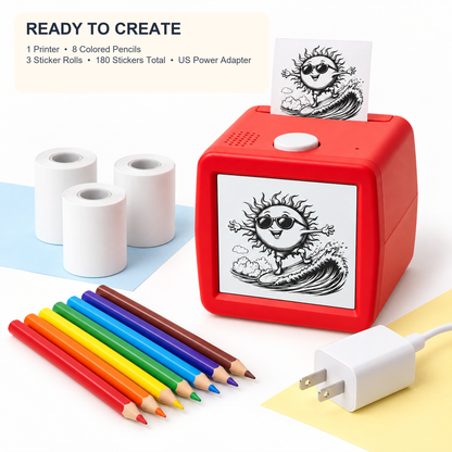 🎨🤖 AI-Powered Voice-Activated Mini Thermal Sticker Maker – Mess-Free DIY Scrapbooking Kit for Kids 5+ ✨