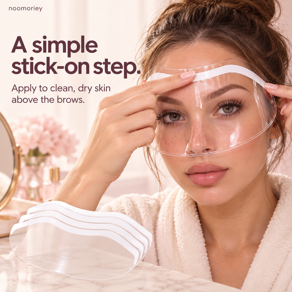 🛡️ 50-Pack Disposable Face Shields – Clear Adhesive Splash Guards for Hair & Lash Care ✨ ✨