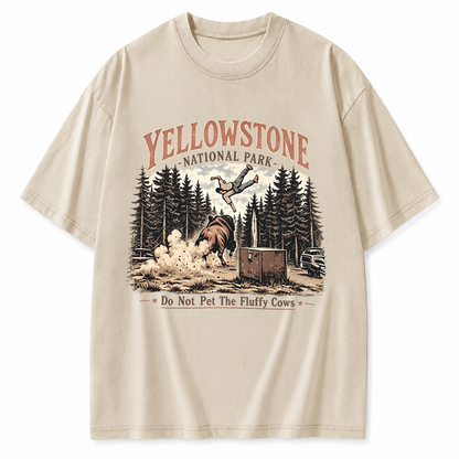 Yellowstone National Park "Do Not Pet The Fluffy Cows" Vintage T-Shirt