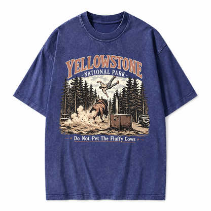 Yellowstone National Park "Do Not Pet The Fluffy Cows" Vintage T-Shirt
