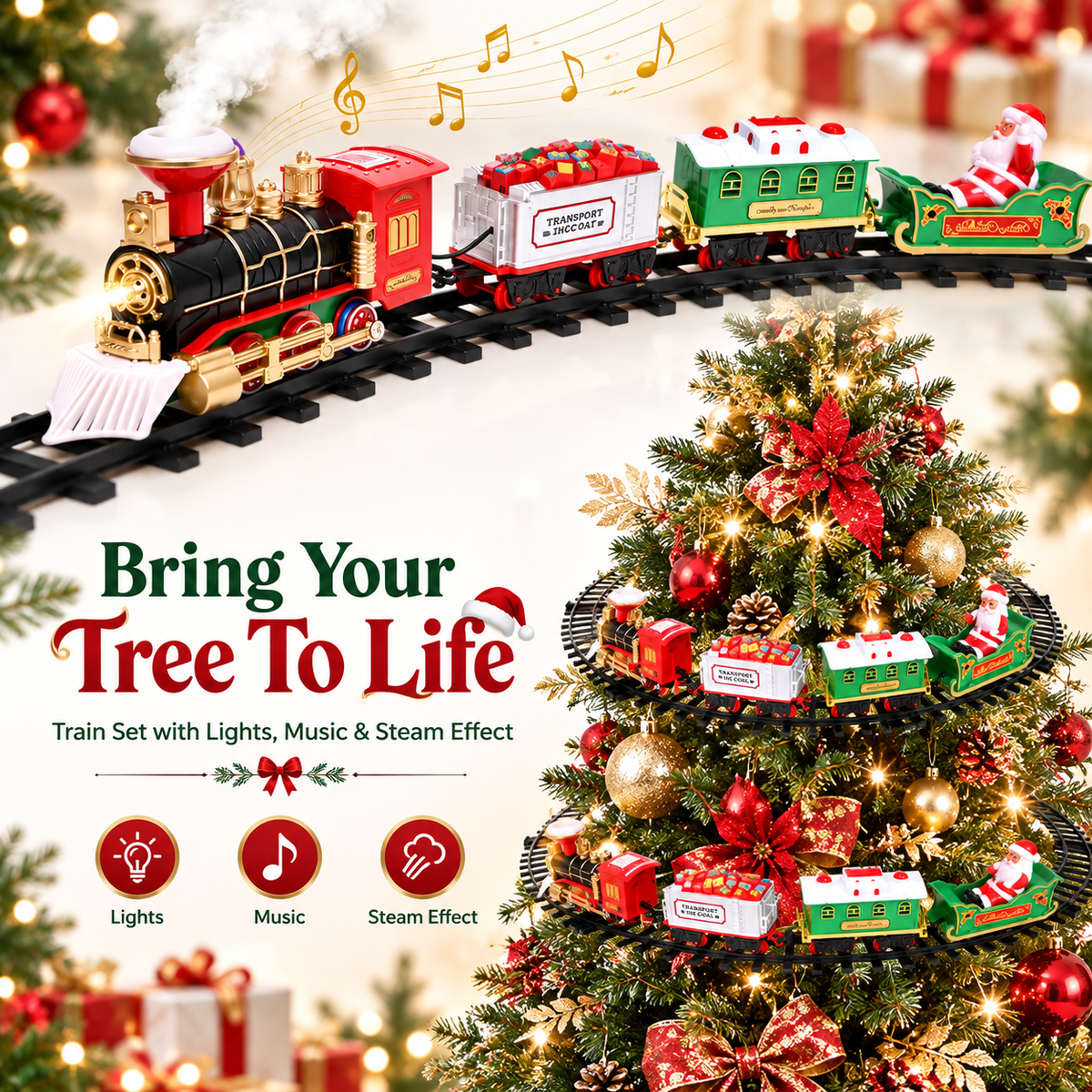 Christmas Train Set, Christmas Decorations Indoor