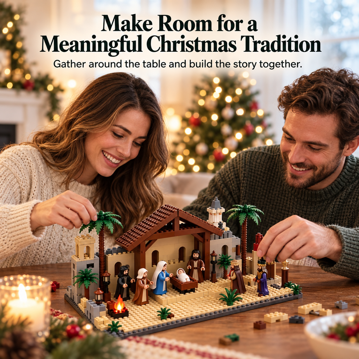24-Day Nativity Advent Calendar Building Set – Build the Christmas Story