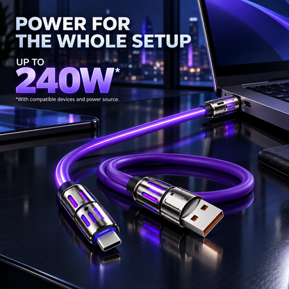 ⚡🔌 6.6FT 4-in-1 USB-C Cable – PD Fast Charging & Data Sync for USB-A, Type-C & Lightning 📱