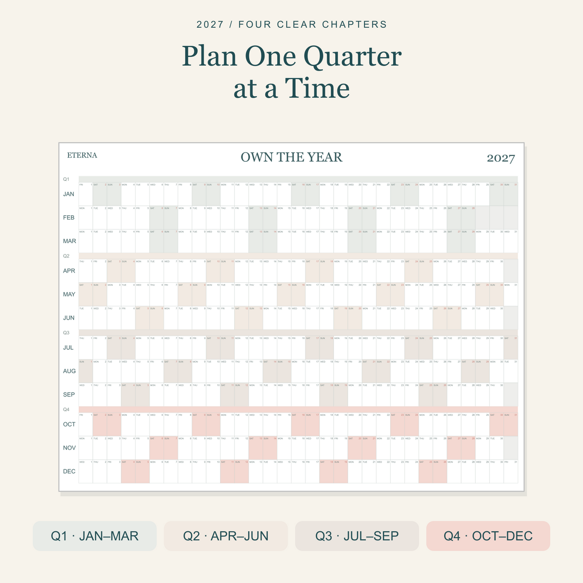 🗓️ Own Your 2027 — Extra-Large Dry-Erase Wall Calendar with 100 Colorful Sticky Notes & Pen