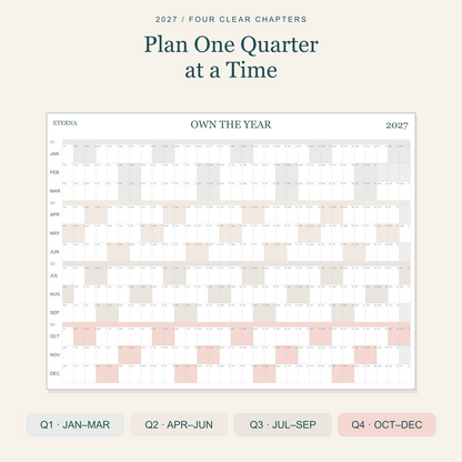 🗓️ Own Your 2027 — Extra-Large Dry-Erase Wall Calendar with 100 Colorful Sticky Notes & Pen