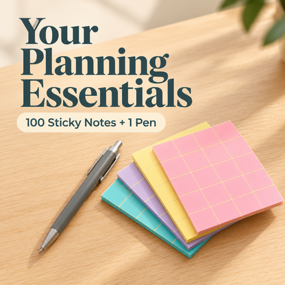 🗓️ Own Your 2027 — Extra-Large Dry-Erase Wall Calendar with 100 Colorful Sticky Notes & Pen