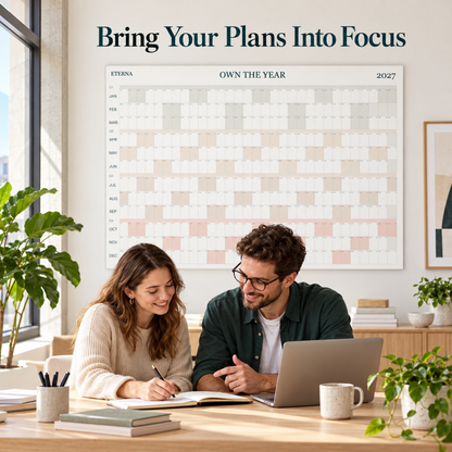 🗓️ Own Your 2027 — Extra-Large Dry-Erase Wall Calendar with 100 Colorful Sticky Notes & Pen