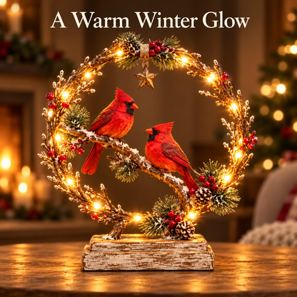 🐦✨ Lighted Cardinal Tabletop Decor – A Charming Holiday Accent 🎄