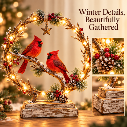 🐦✨ Lighted Cardinal Tabletop Decor – A Charming Holiday Accent 🎄