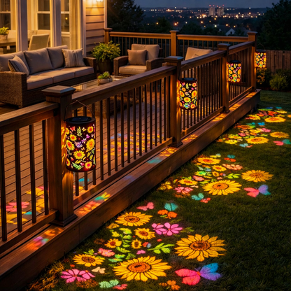 🔥Colorful Sunflower Glow Solar Garden Lantern