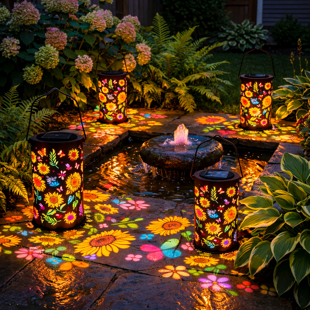 🔥Colorful Sunflower Glow Solar Garden Lantern