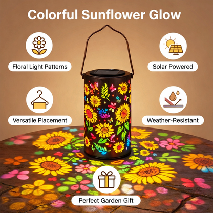 🔥Colorful Sunflower Glow Solar Garden Lantern