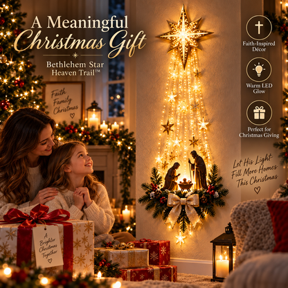 🔥Buy 2 Get 20% OFF❤️Bethlehem Star Lighted Nativity Wall Decor✝️✝️