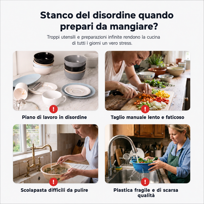 Set Ciotola Multifunzione 3 in 1 in Acciaio Inox 🥣