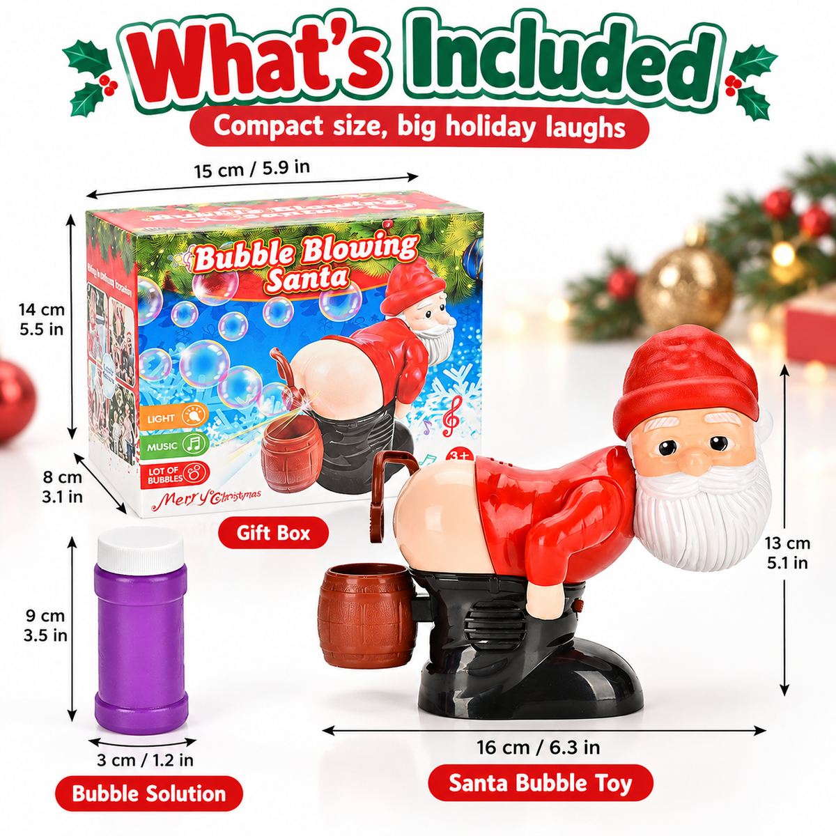 🎅 Santa Bubble Blowing Machine – Funny Sound Effects & Christmas Music