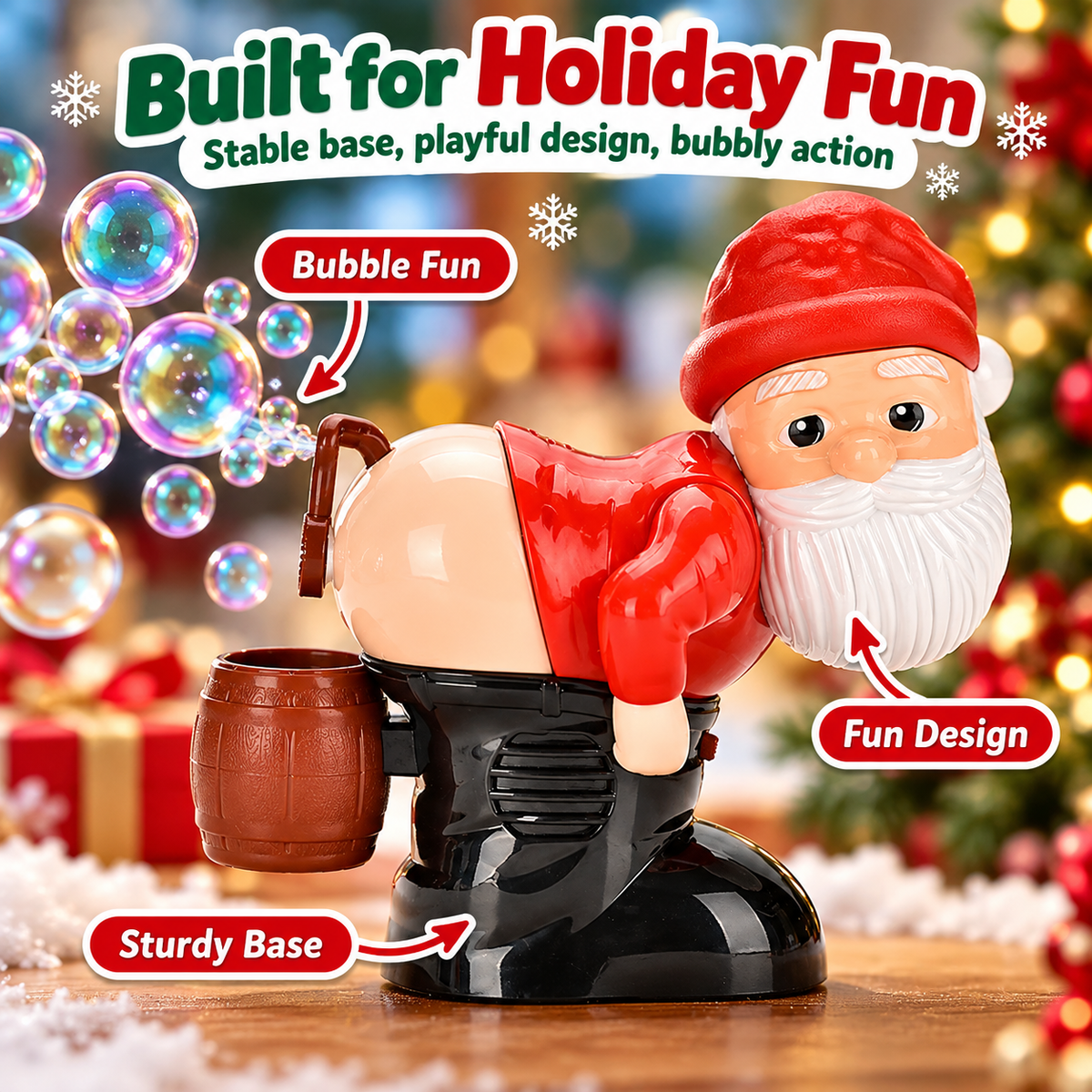 🎅 Santa Bubble Blowing Machine – Funny Sound Effects & Christmas Music