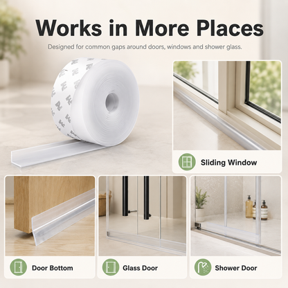 🚪16.4 Ft Door Weather Stripping Seal – Self-Adhesive Draft Stopper for Doors & Windows