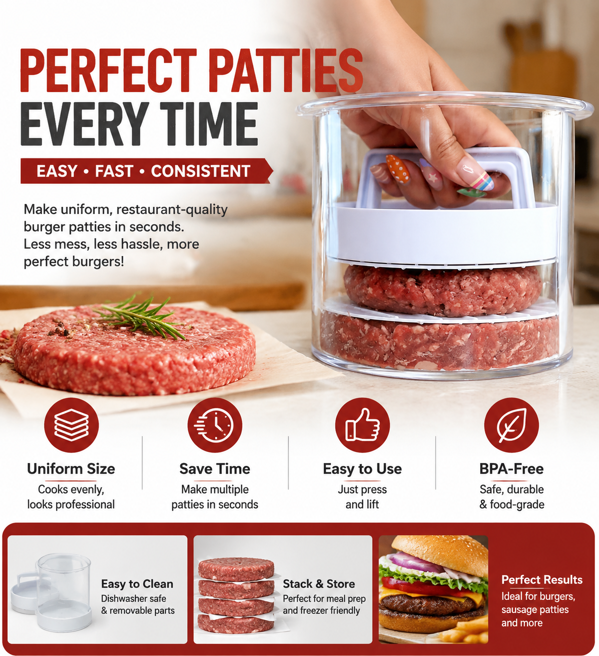 Patty Makers & Burger Presses for Meat Processing