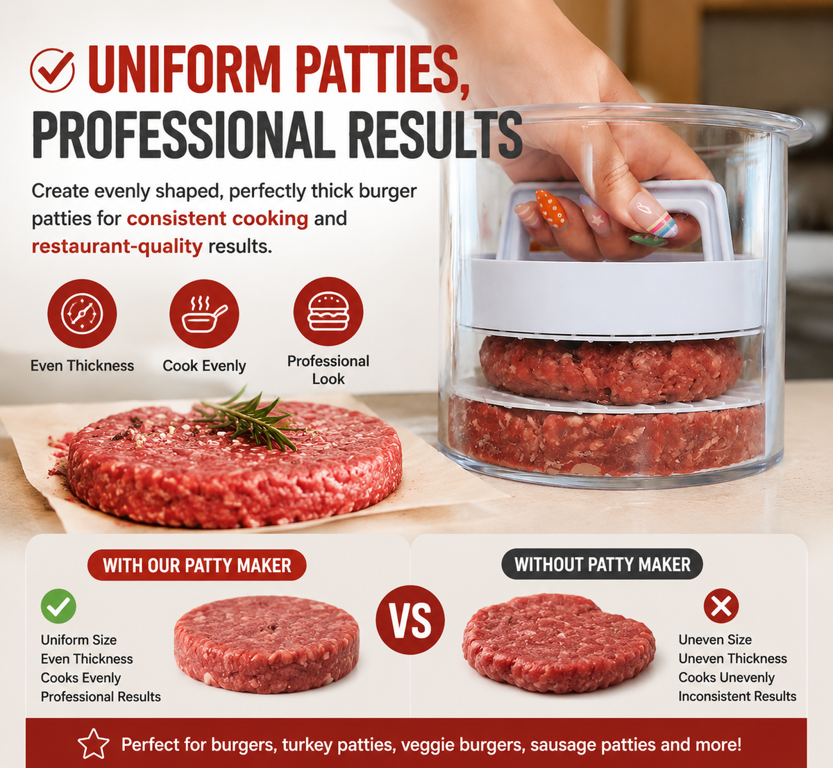 Patty Makers & Burger Presses for Meat Processing