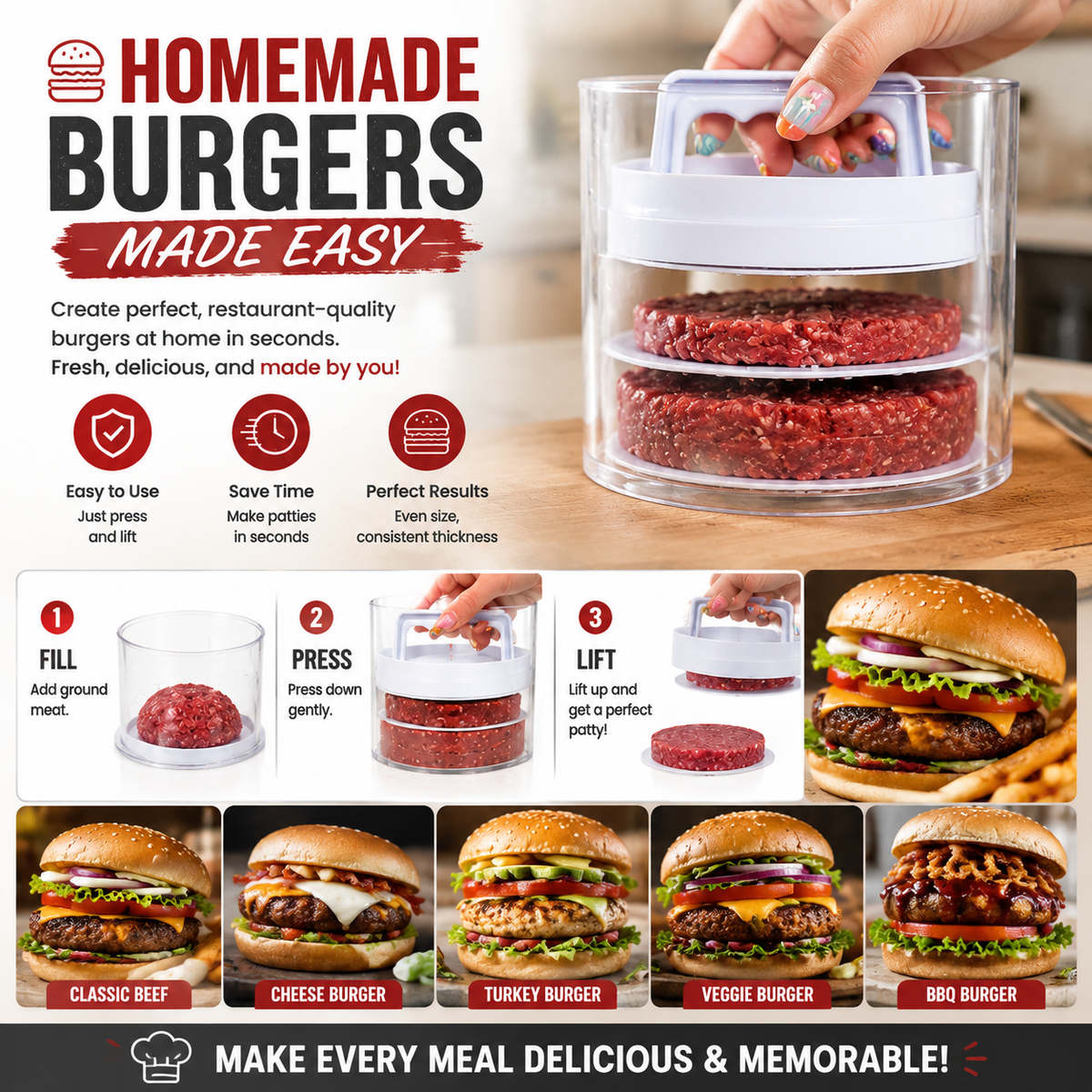 Patty Makers & Burger Presses for Meat Processing