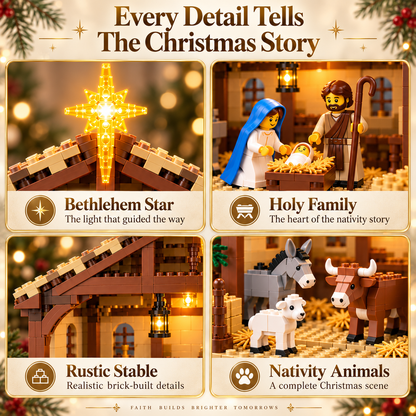 ✝️Build The Christmas Story – Nativity Scene Building Block Set