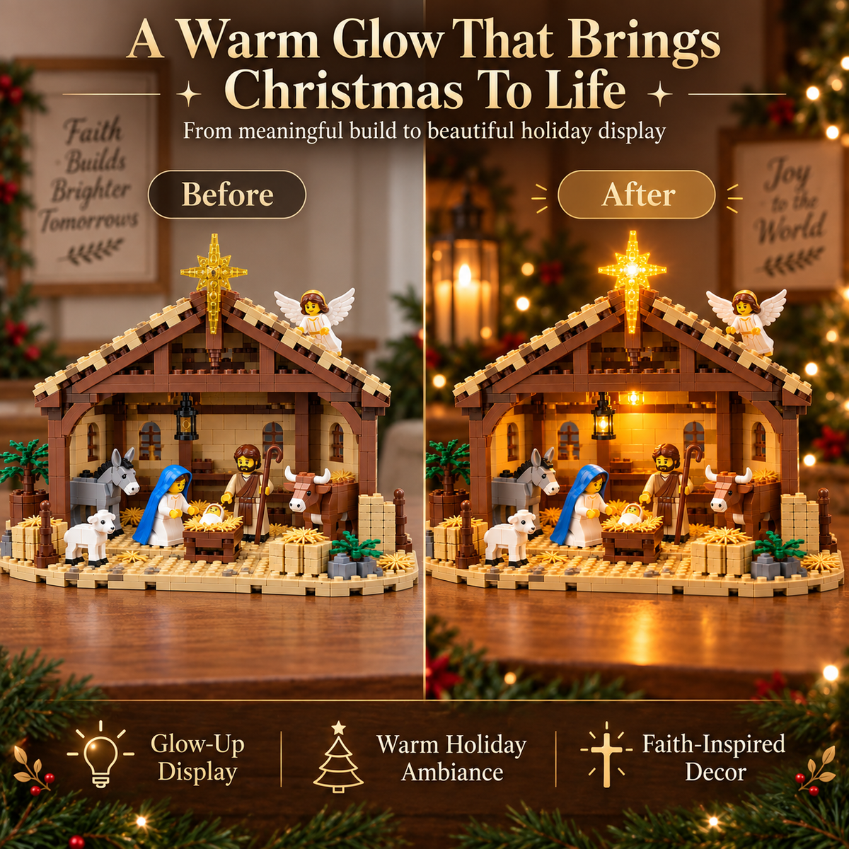 ✝️Build The Christmas Story – Nativity Scene Building Block Set