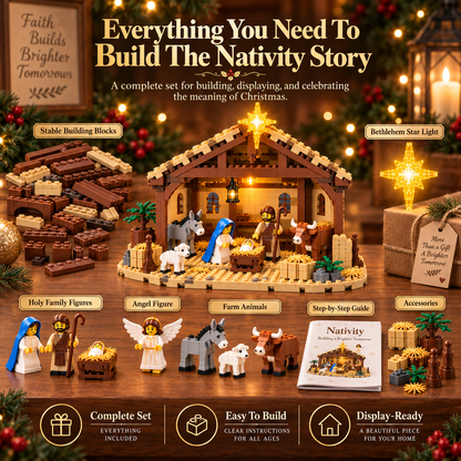 ✝️Build The Christmas Story – Nativity Scene Building Block Set