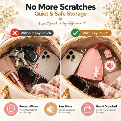🔑✨ 3-Pack Cute Pull-Out Key Cases – Soft Protective Key Pouch Set 🎒