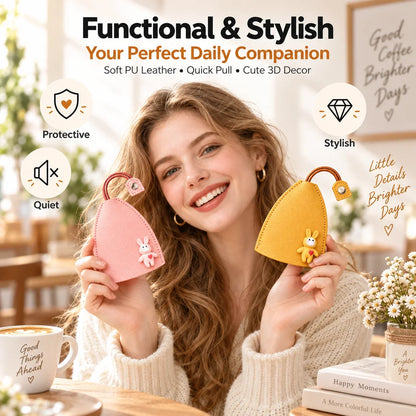 🔑✨ 3-Pack Cute Pull-Out Key Cases – Soft Protective Key Pouch Set 🎒