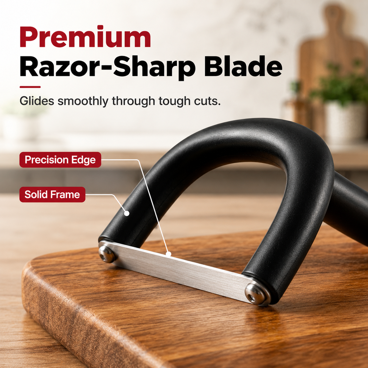 🔥 50% OFF! 🥩 Handheld Meat Slicer with Steel Blades – Ergonomic U-Grip for Slicing & Fat Trimming 🔪