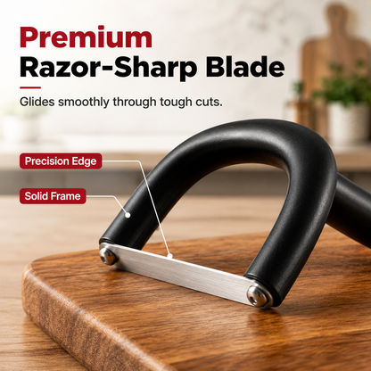 🔥 50% OFF! 🥩 Handheld Meat Slicer with Steel Blades – Ergonomic U-Grip for Slicing & Fat Trimming 🔪